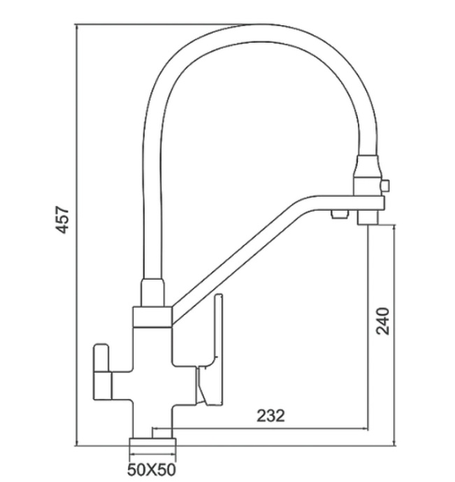 Смеситель для кухни Gappo G17-6 G4317-6 Черный матовый - 9