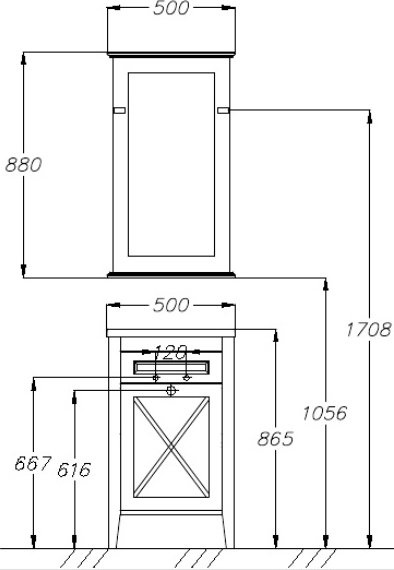 Мебель для ванной Opadiris Палермо 50 R светлый орех - 5