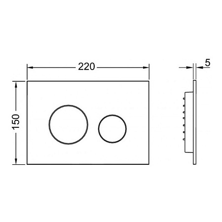 Кнопка смыва TECE Loop белый хром 9240927 - 2