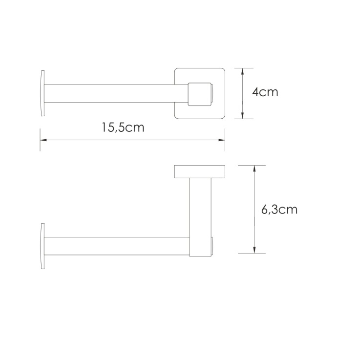 Держатель туалетной бумаги Wasserkraft Rhin никель K-8796 - 2