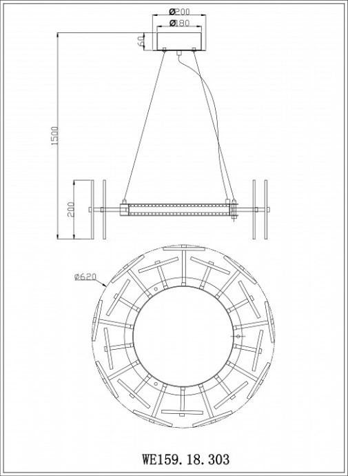 Подвесной светильник Wertmark Nicola WE159.18.303 - 2