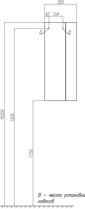 Шкаф подвесной Aquaton Терра 35 светлое дерево-серый 1A247103TEKA0 - 8