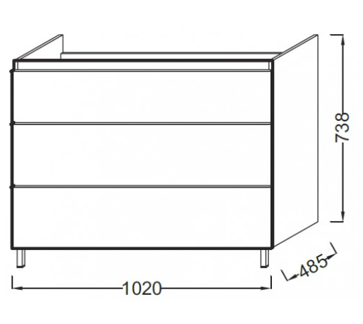 Тумба под раковину Jacob Delafon Odeon Up 105 см  EB994-N18 - 1