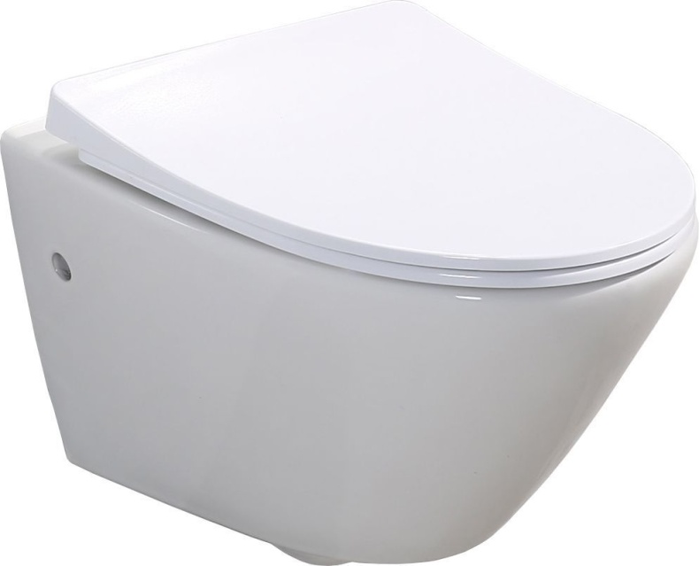 Унитаз подвесной BelBagno Alpha безободковый, с сиденьем микролифт BB2177SC BB300CHR - 0