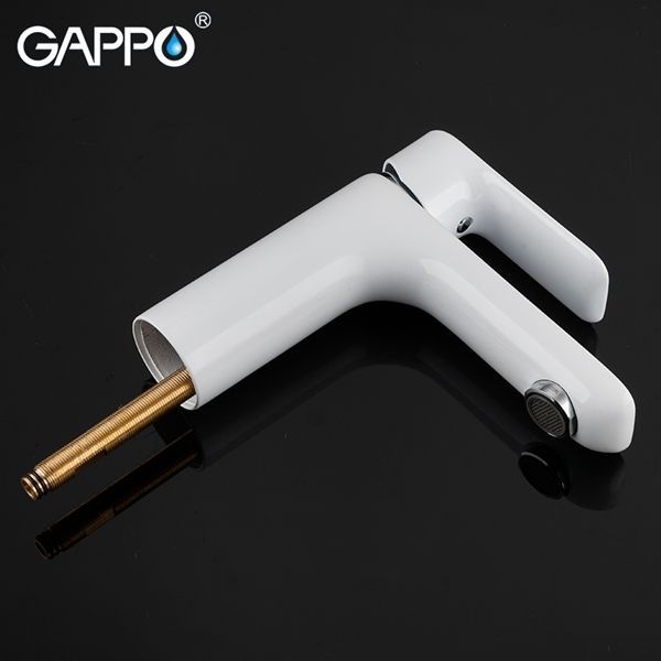 Смеситель для раковины с гигиеническим душем Gappo хром белый G1048-1 - 3