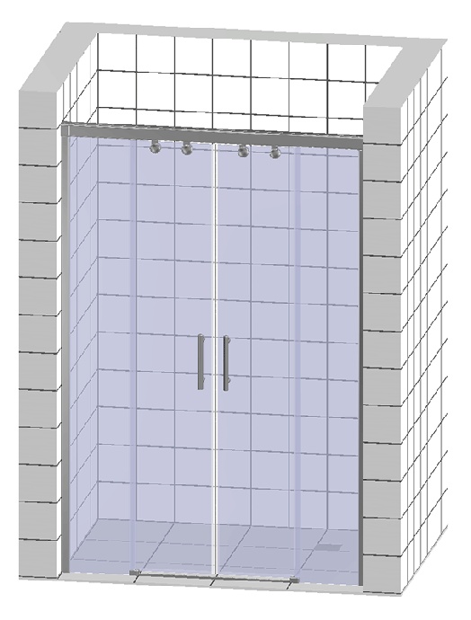 Душевая дверь в нишу Cezares Anima BF2 170 C Cr ANIMA-W-BF-2-170-C-Cr - 2