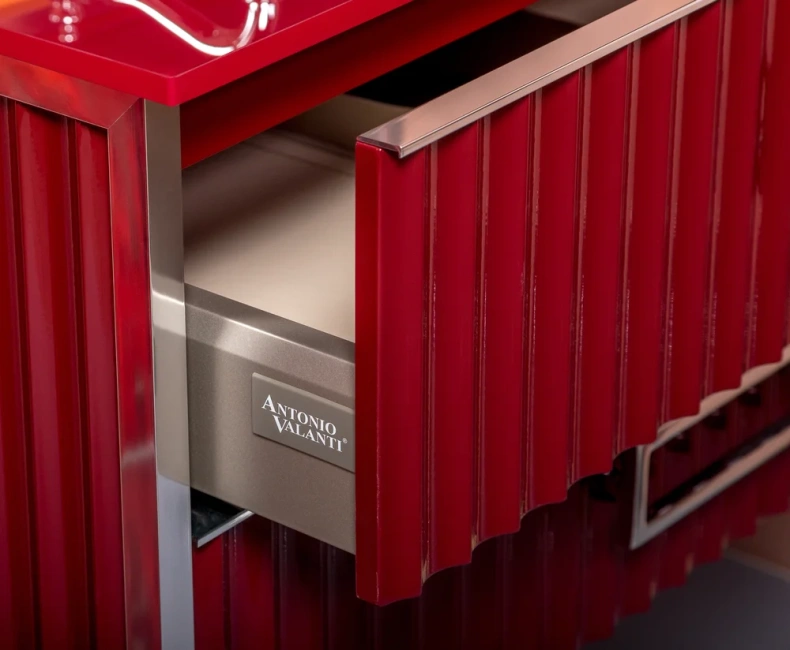 Тумба под раковину чашу Boheme Armadi Art Monaco 100 бордо глянец - хром 867-100-RCR - 2