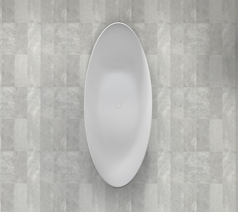 Ванна из искусственного камня Abber Stein 180х80 белый матовый AS9633 - 3