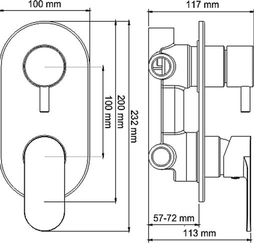 Смеситель Wasserkraft Mindel 8571 для ванны с душем, белый матовый - 1