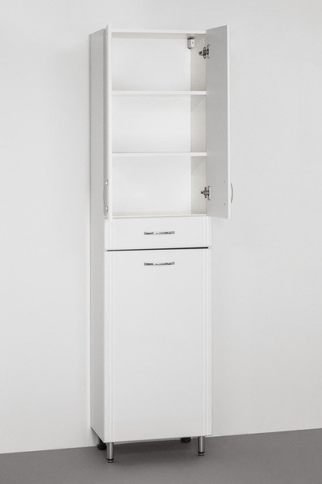 Шкаф-пенал Style Line Эко Стандарт 48 с бельевой корзиной, белый ЛС-00000249 - 1