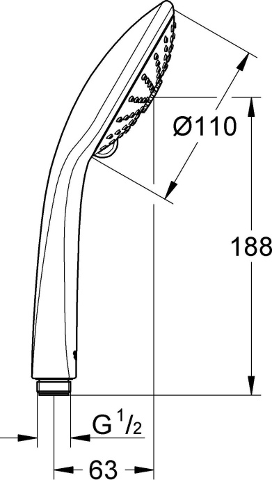 Душевая лейка Grohe Euphoria Massage 27221000 - 15