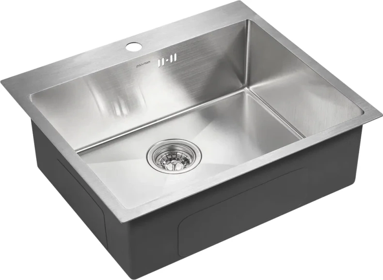Мойка кухонная Paulmark Brim 59 брашированная сталь PM215951-BS - 1