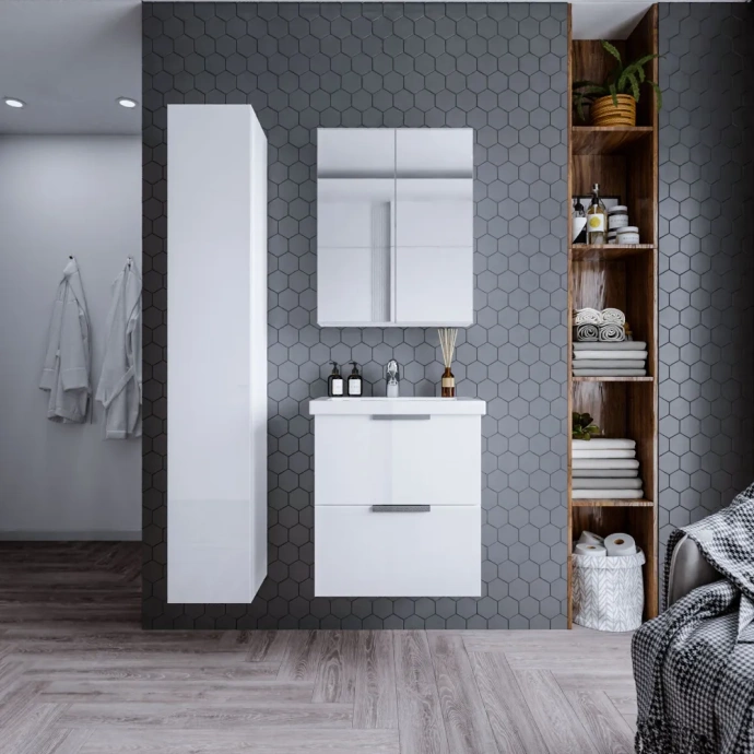 Тумба под раковину Бриклаер Хелена 60 белый  4627125416354 - 2