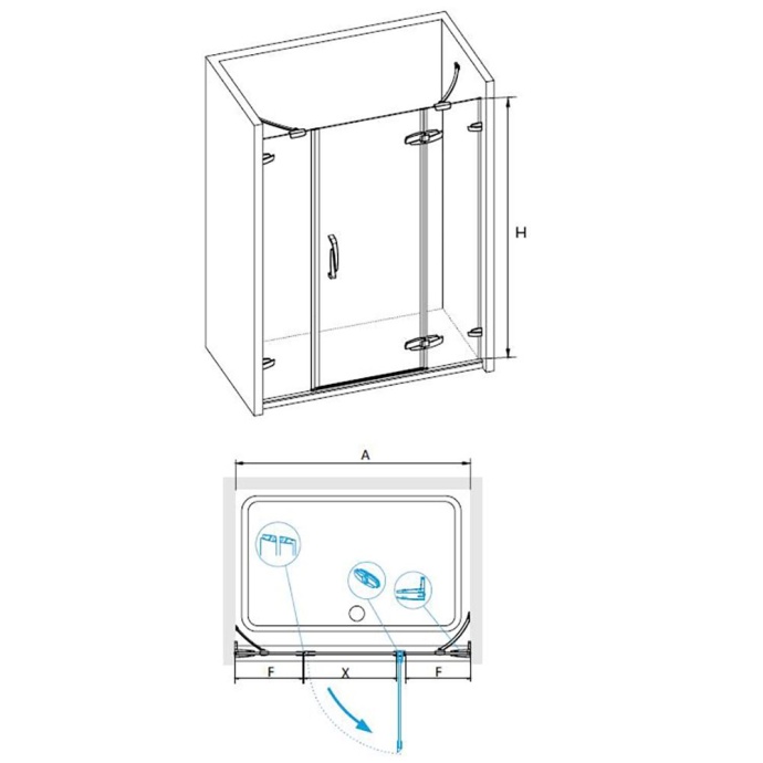 Душевая дверь Rgw Safari  02030114-11 - 1
