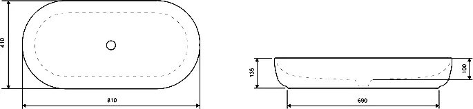 Раковина накладная Excellent Jima 82 белый CEAC.2001.820.WH - 2