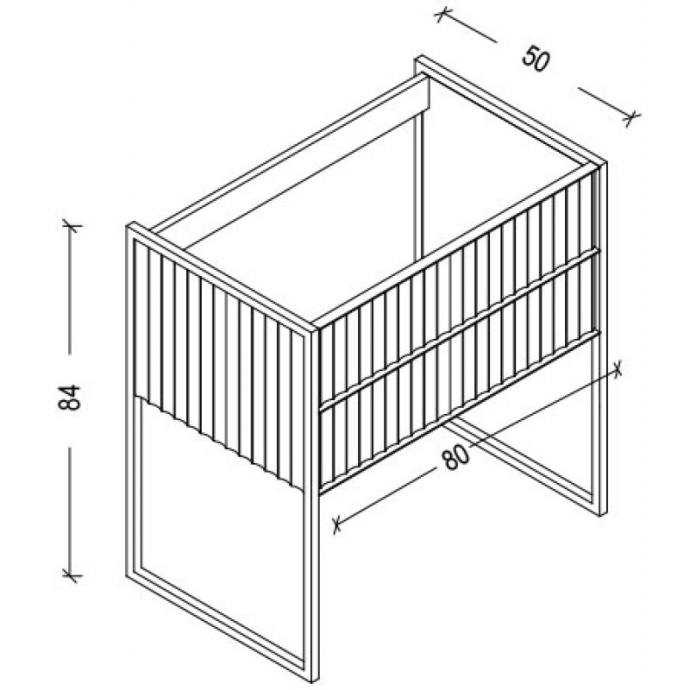 Тумба под раковину моноблок Boheme Armadi Art Monaco 80 черный глянец - золото 866-080-BG - 6