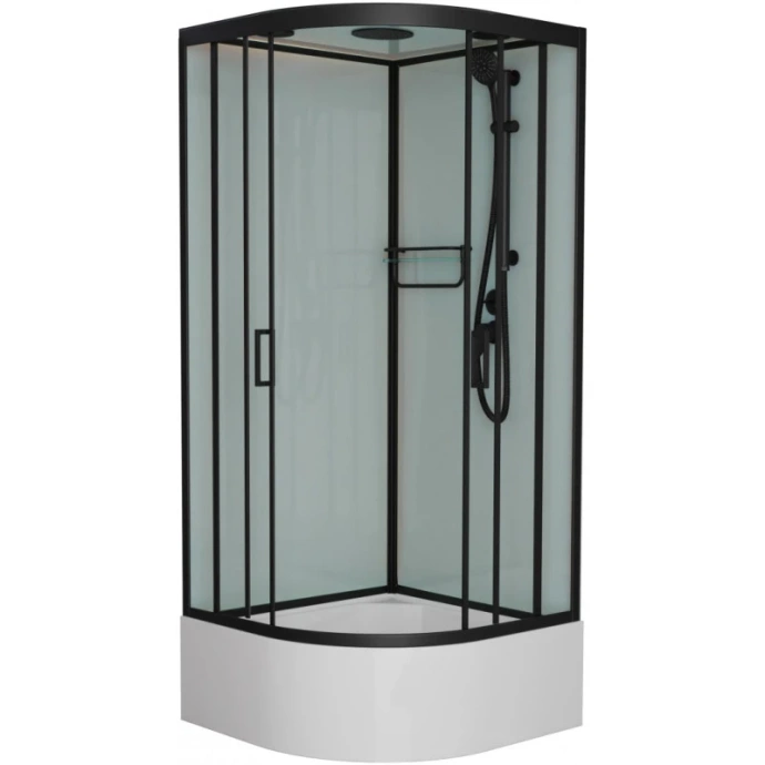 Душевая кабина Frank 90х90 черная стекло матовое 20070 - 0