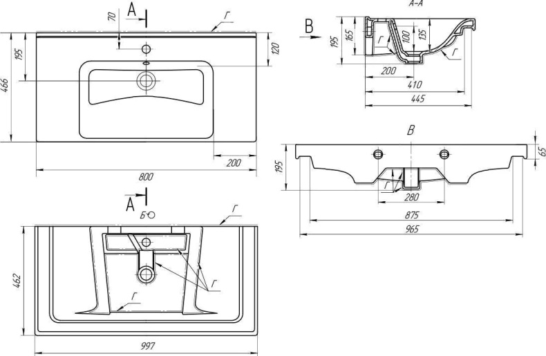 Зеркало ASB-Woodline Федерика 100 тирамису софт 80420 - 3