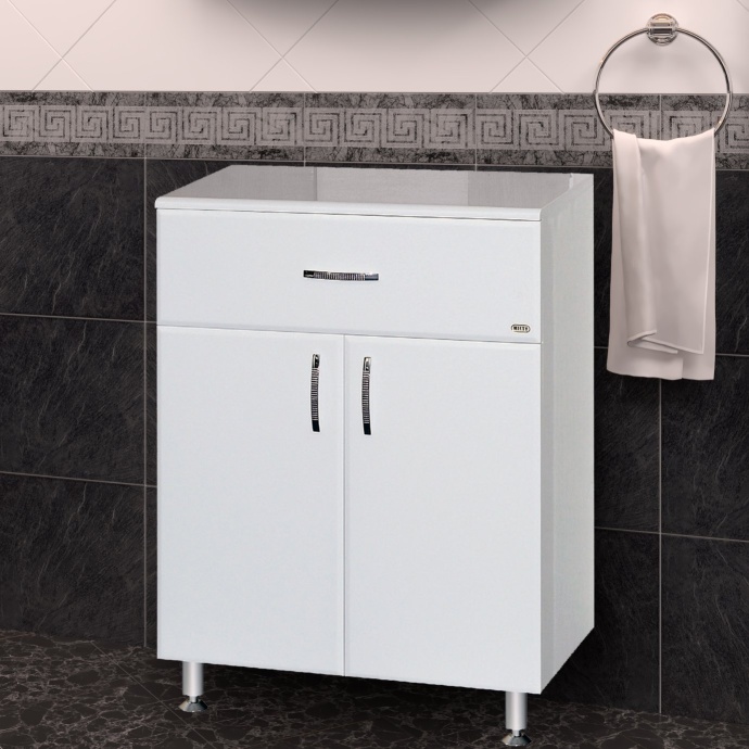 Тумба Misty Люси 60 с бельевой корзиной Э-Люс07060-011Бк - 0