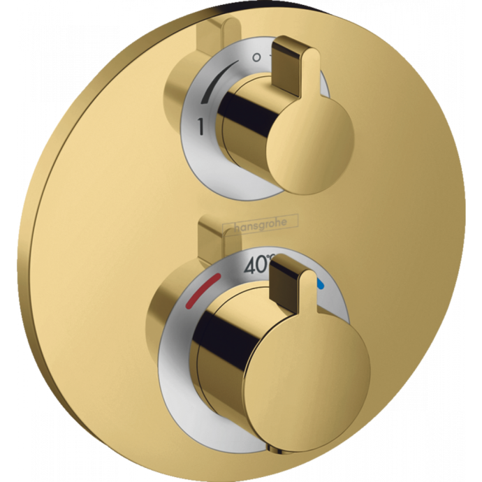 15758990 HG Ecostat S термостатический смеситель для душа  (внешняя часть) полир,золото - 0