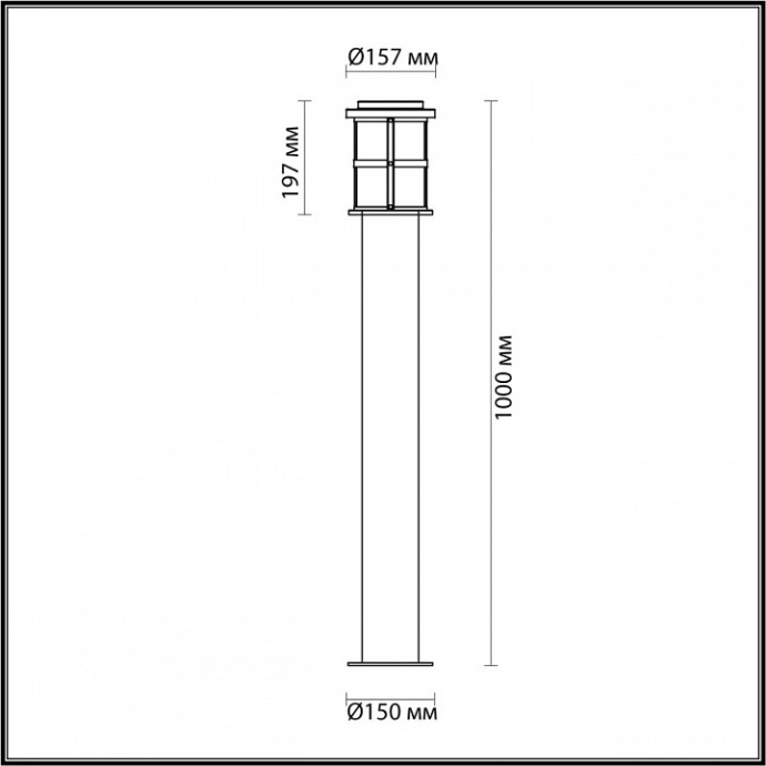 Наземный высокий светильник Odeon Light Magus 4964/1F - 2