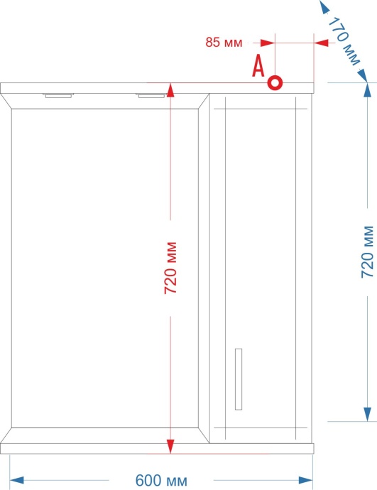 Зеркало Misty Астра 60 с подсветкой, белый R Э-Аст04060-01СвП - 3