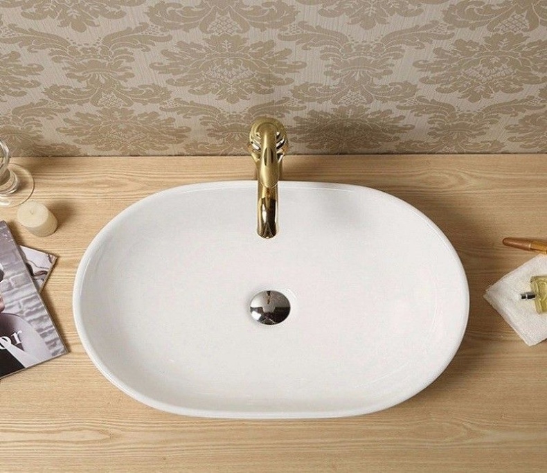 Раковина накладная Ceramalux N белый  9026А - 1