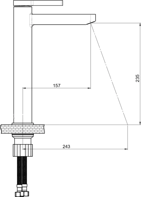 Смеситель для раковины GPD Gildo черный матовый MSL165-S - 1
