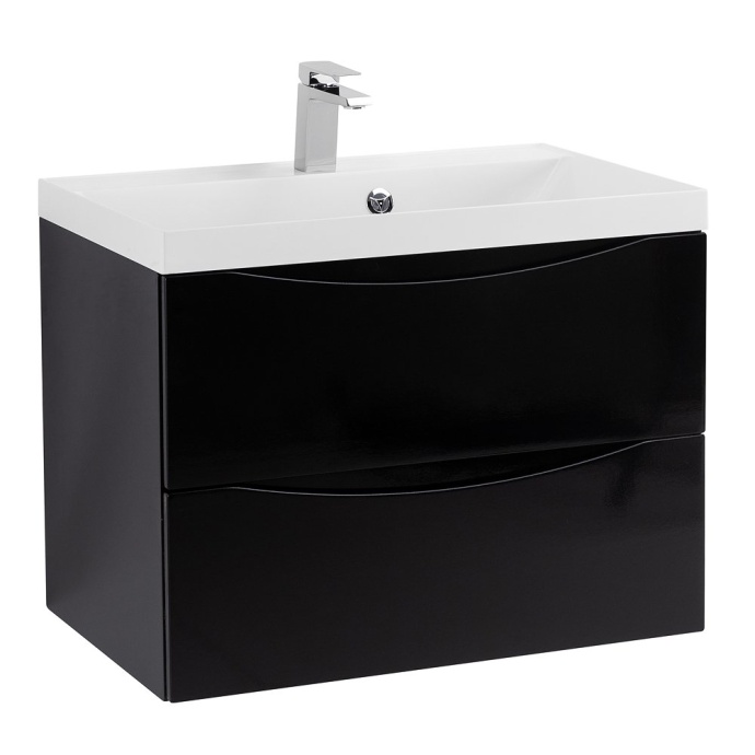 Тумба с раковиной Belbagno Marino 70 черный - 1