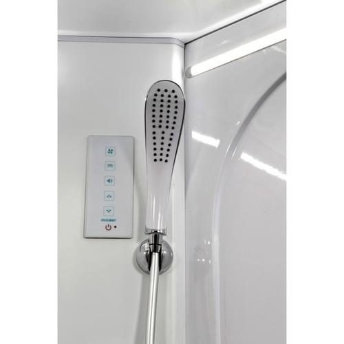 Душевая кабина Deto L 120х80 с гидромассажем, хром  L602LLED+GM - 5