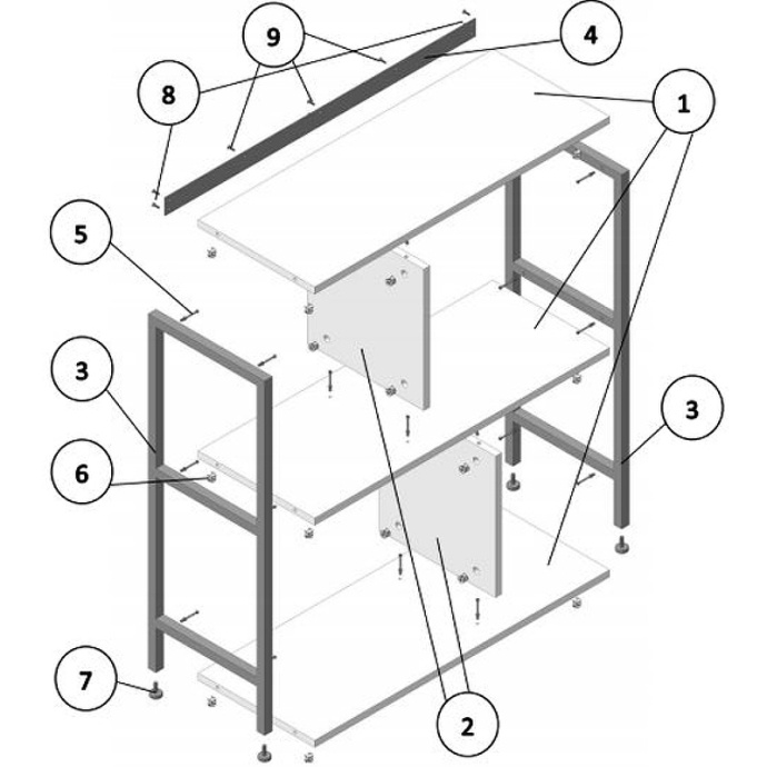 Шкаф Sanflor Лофт 80 черный муар  С08091 - 2