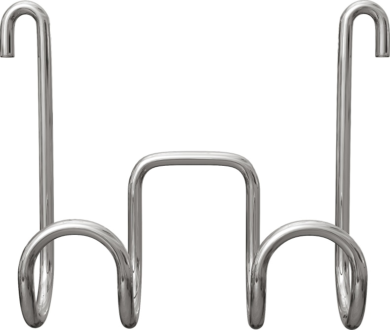 Крючок DIWO Смоленск П16537 двойной, хром - 3