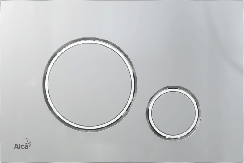 Кнопка смыва AlcaPlast THIN M772 хром матовый / хром глянцевый - 0