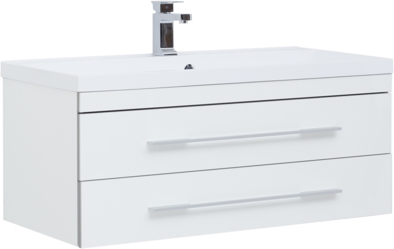 Мебель для ванной Aquanet Верона 100 подвесная белая - 1