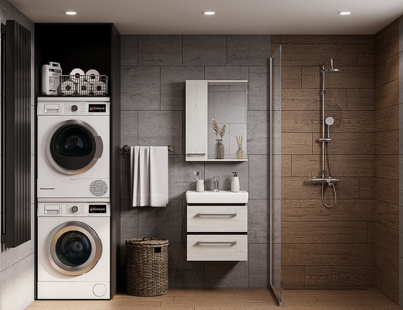 Тумба с раковиной Aquaton Ронда 55 светлое дерево 1A2076K1RSC20 - 5