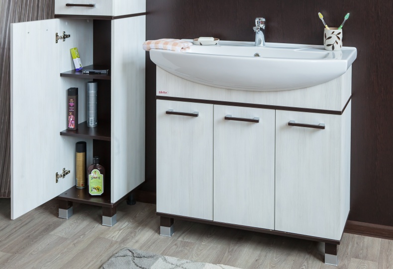 Шкаф-пенал Sanflor Толедо венге, северное дерево светлое, L Н0000001267 - 3