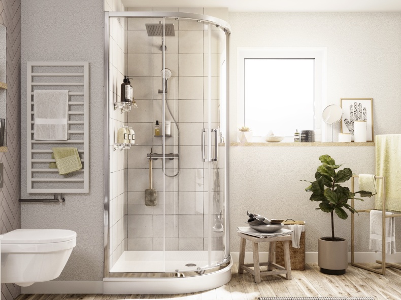 Душевой уголок STWORKI Хельсинки DE018RL110110200 110x110 см профиль хром глянец 3GW171TTKK000 - 2