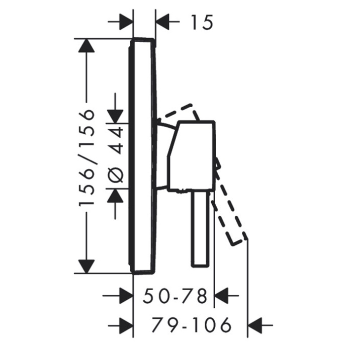 Смеситель для душа Hansgrohe Finoris черный матовый  76615670 - 1