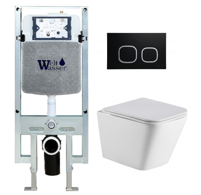 Комплект Weltwasser AMBERG 497 ST + GELBACH 004 GL-WT + AMBERG RD-BL  10000006687 - 0