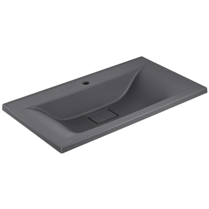 Встраиваемая раковина Vincea 90х45 серая матовая VCB-3M900G - 0