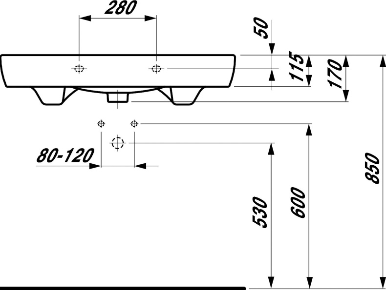 Подвесная раковина Laufen Pro  8.1395.6.000.104.1 - 3
