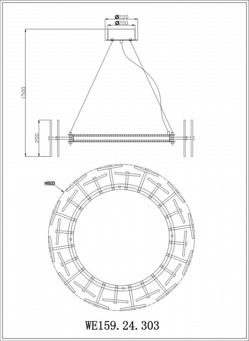 Подвесной светильник Wertmark Nicola WE159.24.303 - 1