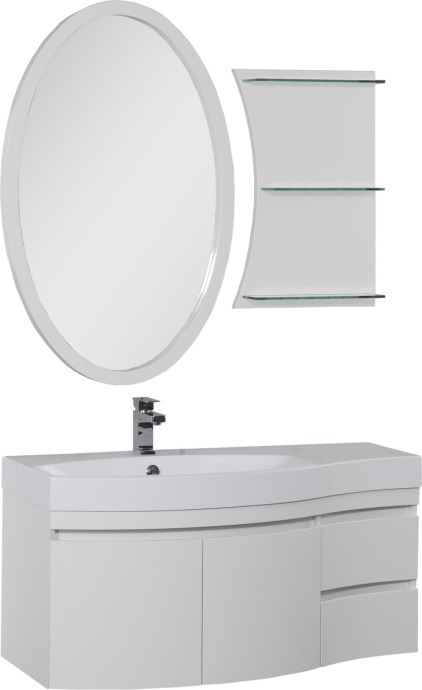 Тумба с раковиной Aquanet Опера 2-115 белая L - 3