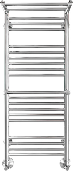 Полотенцесушитель водяной Terminus Аврора П20 400*1010 c полкой, с полотенцедержателем 4660059582153 - 0