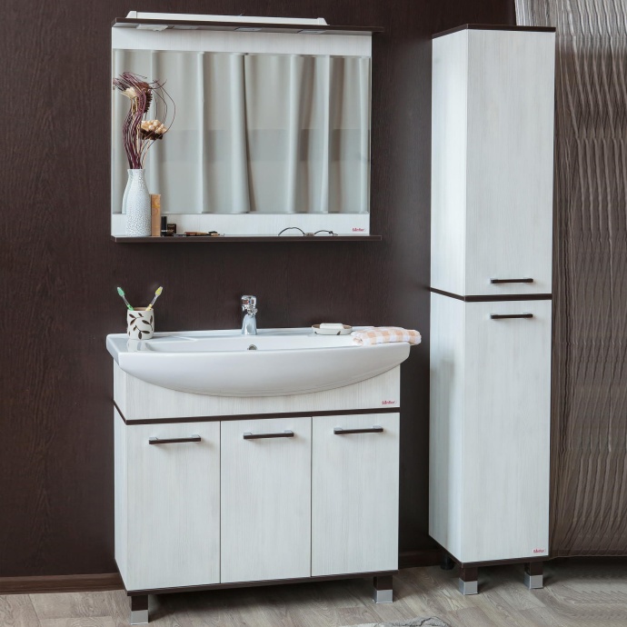 Мебель для ванной Sanflor Толедо 105 венге, северное дерево светлое - 0