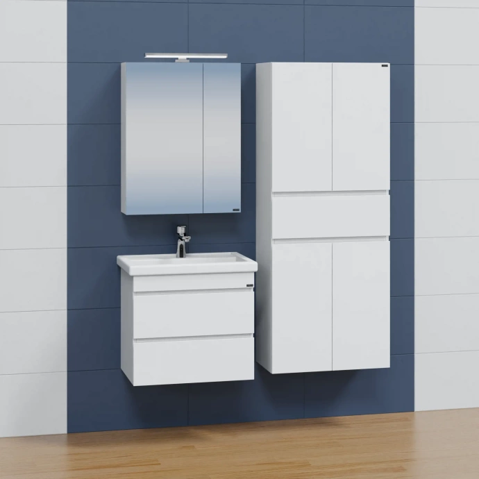 Тумба с раковиной подвесная Санта Марс 60 белый - 1