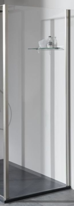 Боковая стенка Allen Brau Priority 100х200 стекло прозрачное профиль серебро матовый  3.31047.BA - 0