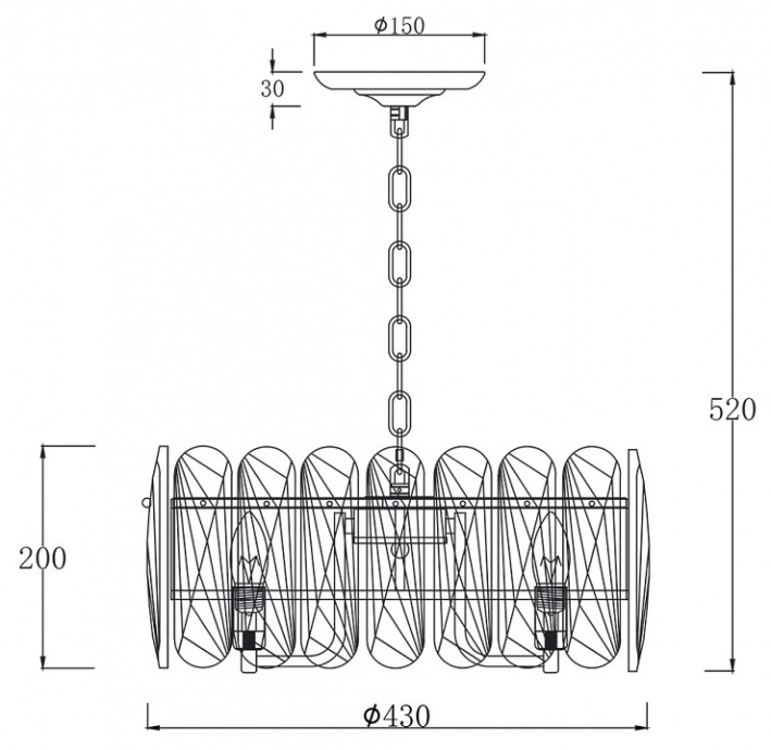 Подвесной светильник Escada Arabana 2114/6S Gold - 4