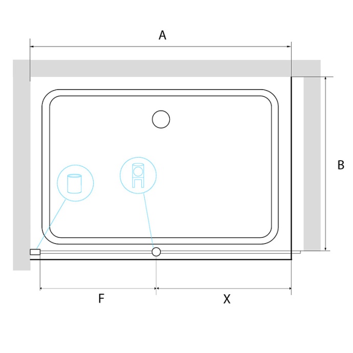 Душевая перегородка RGW Walk in 120х195 хром стекло прозрачное 351003412-11 - 1