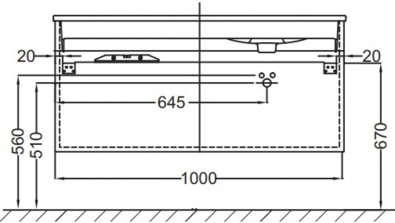 Тумба под раковину Jacob Delafon Vox  EB2025-RA-E10 - 2